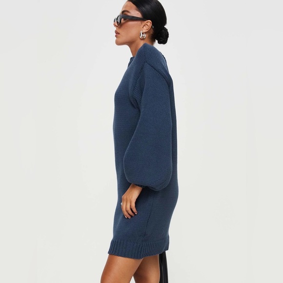 NWT Princess Polly: Harmony Knit Mini Dress in Navy - Picture 5 of 11